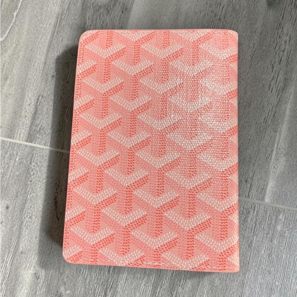 Goyard Pink Embossed Leather Passport Holder - Picture 2 of 4